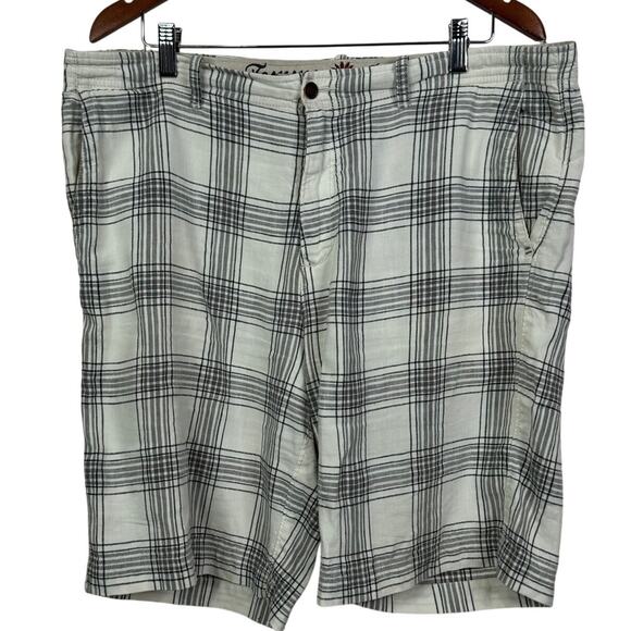 Tommy Bahama Windowpane Into Paradise Silk Linen Plaid Mens Shorts Size 36 - Picture 1 of 8